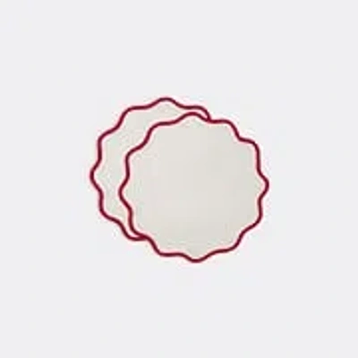 LA DOUBLEJ TABLE LINENS RED UNI