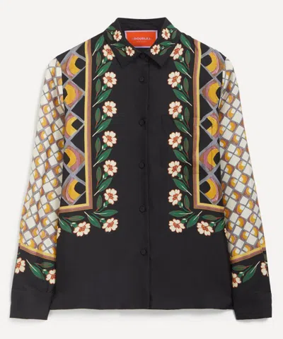 LA DOUBLEJ LA DOUBLEJ WOMEN'S BOY DAZED PLACEE SILK SHIRT