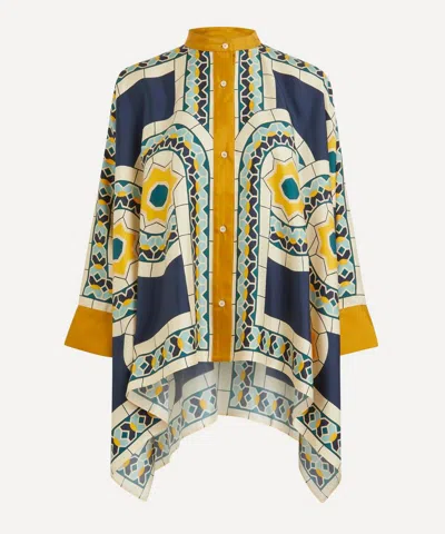 LA DOUBLEJ LA DOUBLEJ WOMEN'S FOULARD SILK TWILL SHIRT