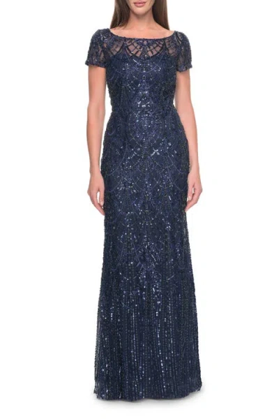 LA FEMME LA FEMME GORGEOUS VINTAGE BEADED MOTHER OF THE BRIDE DRESS