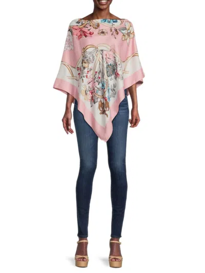 LA FIORENTINA WOMEN'S FLORAL PONCHO