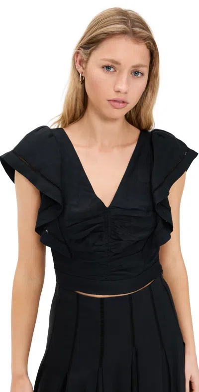 LA LIGNE LILA TOP BLACK