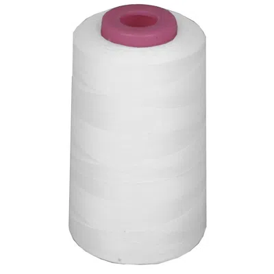 LA LINEN 6000 YARDS 100 PERCENT POLYESTER CONE SERGER THREAD, WHITE