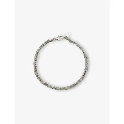 LA MAISON COUTURE WOMENS GREY ASSYA PANAMA STERLING-SILVER AND SILK FRIENDSHIP BRACELET