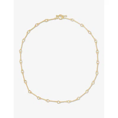 LA MAISON COUTURE WOMENS ECE LONDON THE ROMAN 22CT YELLOW GOLD VERMEIL CHAIN NECKLAC