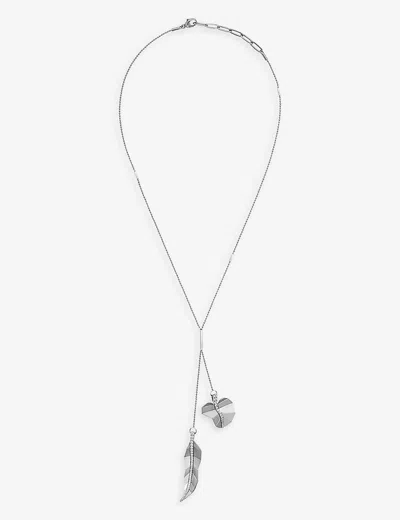 LA MAISON COUTURE WOMENS LA MAISON COUTURE X TOMASZ DONOCIK DOUBLE 2 LEAF 18CT WHITE GOLD-PLATED STERLING-SILVER AND C