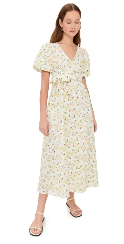 LA MAREGOLD FLORA WRAP DRESS VINE FLORAL