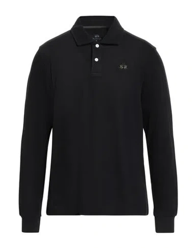 LA MARTINA LA MARTINA MAN POLO SHIRT BLACK SIZE L COTTON