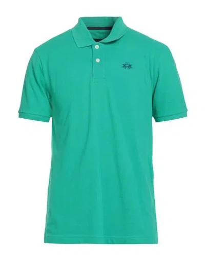LA MARTINA LA MARTINA MAN POLO SHIRT GREEN SIZE XXL COTTON