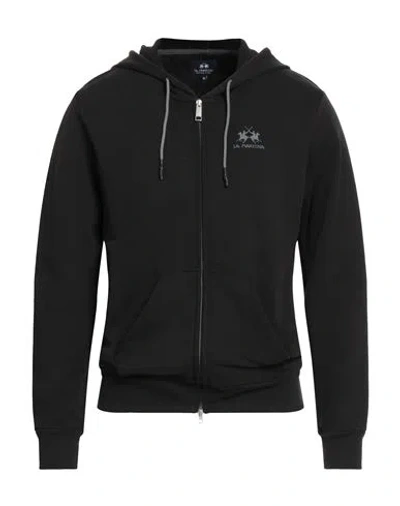LA MARTINA LA MARTINA MAN SWEATSHIRT BLACK SIZE 3XL COTTON