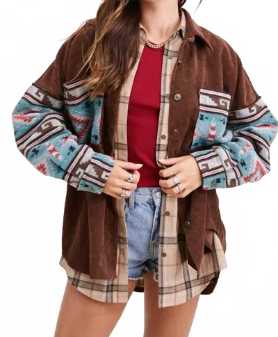 LA MIEL KAYLA LONG SLEEVES JACKET IN COFFEE