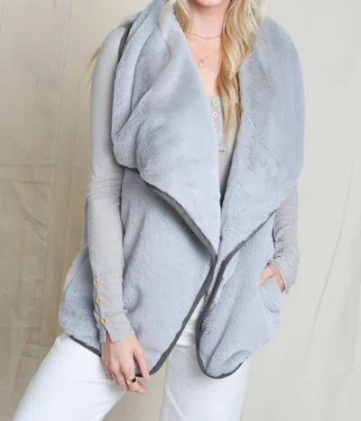 LA MIEL SHERPA VEST IN GREY