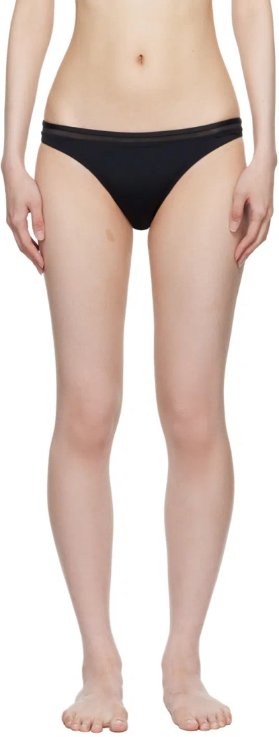 LA PERLA BLACK PANELED BIKINI BOTTOM