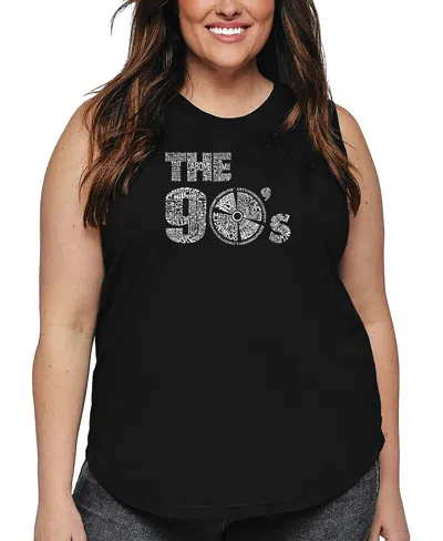 LA POP ART PLUS SIZE 90'S MUSIC WORD ART TANK TOP