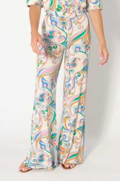 LA PRESTIC OUISTON GIUDECCA PANTS IN LILAC ARABESQUE