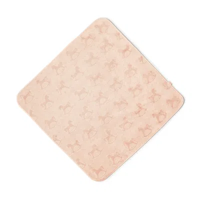 LA REINA VELOUR BABY BATH PINK TOWEL