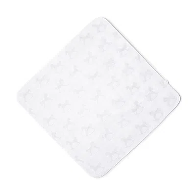 LA REINA VELOUR BABY BATH WHITE TOWEL