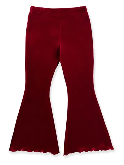 LA STUPENDERIA VELOUR FLARED TROUSERS