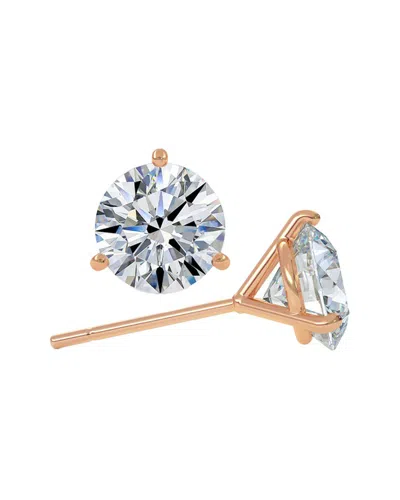 LAB GROWN DIAMONDS LAB GROWN DIAMONDS 14K ROSE GOLD 6.00 CT. TW. LAB-GROWN DIAMOND EARRINGS