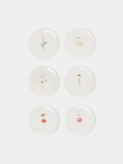 LABORATORIO PARAVICINI BLOOM CERAMIC SALAD / DESSERT PLATES - 8IN/20CM (SET OF 6)