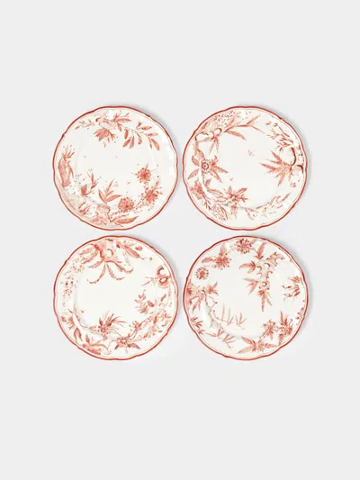 LABORATORIO PARAVICINI ROCAILLE CERAMIC SALAD / DESSERT PLATES - 9IN/23CM (SET OF 4)