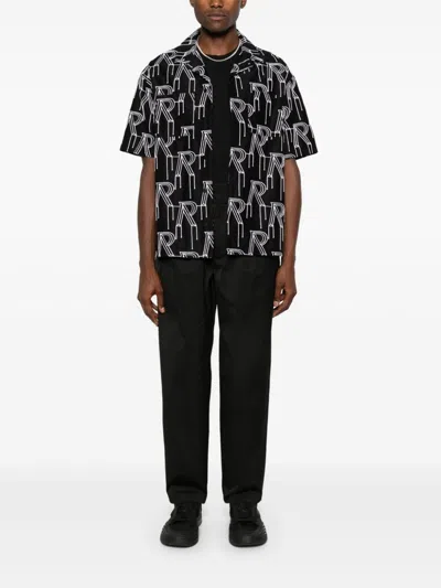 LABRUM LONDON TAPERED-LEG TWILL WEAVE TROUSERS - MEN'S - COTTON/POLYESTER