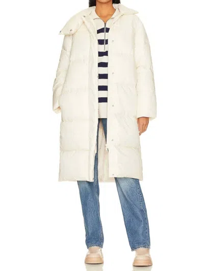 L'ACADEMIE MARLON PUFFER COAT IN IVORY