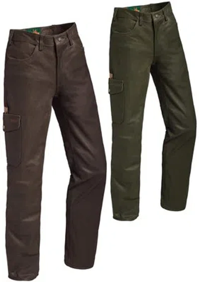 LACHASSE® LA CHASSE® JAGD LEDERHOSE AUS BÜFFELLEDER MIT BEINTASCHE HERREN STRAPAZIERFÄHIG