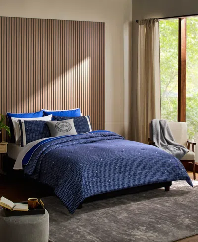 LACOSTE HOME HERITAGE GEO COTTON 3-PC. COMFORTER SET, KING