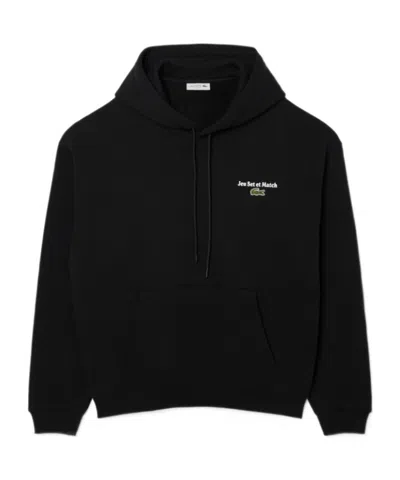 LACOSTE LACOSTE LOGO PRINTED DRAWSTRING HOODIE