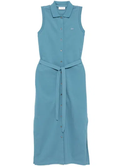 LACOSTE LONG STRETCH MINI PIQUÉ POLO DRESS