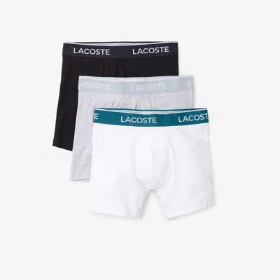 LACOSTE MEN'S COTTON JERSEY BOXER BRIEFS 3-PACK