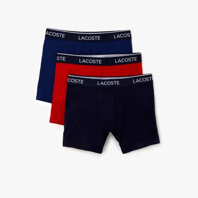 LACOSTE MEN'S COTTON JERSEY BOXER BRIEFS 3-PACK - XXL