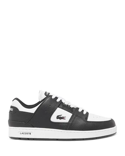 LACOSTE MEN'S COURT CAGE LEATHER SNEAKERS
