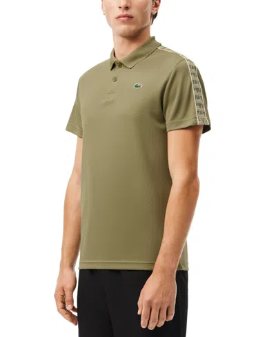 LACOSTE MEN'S JACQUARD STRIPED POLO SHIRT