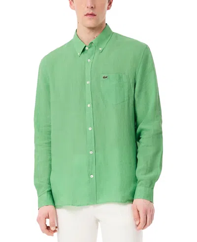 LACOSTE MEN'S REGULAR-FIT LINEN SHIRT