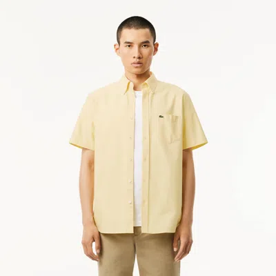 LACOSTE MEN'S REGULAR FIT SHORT SLEEVE OXFORD SHIRT - 17¾ - 45