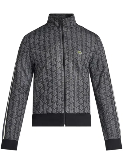 LACOSTE PARIS-MONOGRAM ZIP-UP SWEATSHIRT