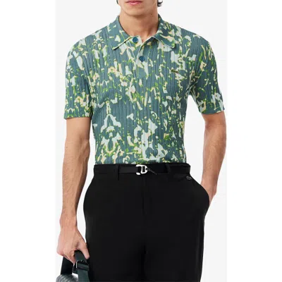 LACOSTE LACOSTE PRINT RIB POLO
