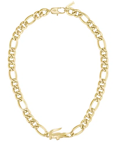 LACOSTE WOMEN'S CROCODILE IP PLATED NECKLACE
