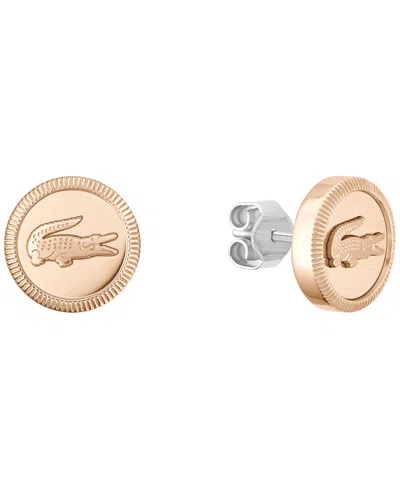 LACOSTE WOMEN'S MEMENTO CARNATION GOLD IP PLATED EARRINGS