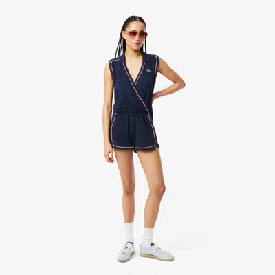LACOSTE WOMEN'S SLEEVELESS POLO ROMPER - 32