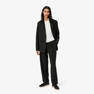 LACOSTE WOMEN'S WIDE FIT DARTED PLAID PANTS - 44