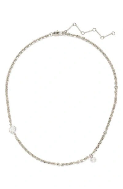 LADY GREY LADY GREY CRYSTAL TILT CUBIC ZIRCONIA NECKLACE