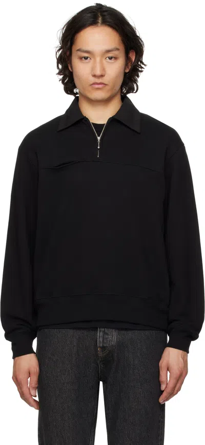 LADY WHITE CO. BLACK ANDERSON QUARTER ZIP SWEATSHIRT