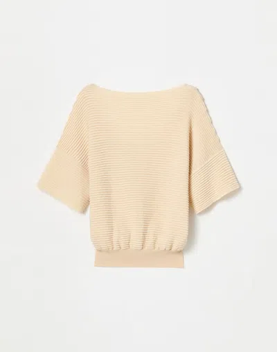 LAFAYETTE 148 FINESPUN VOILE & COTTON CORD YARN OTTOMAN STITCH CONVERTIBLE SWEATER