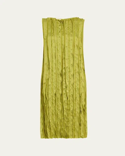 LAFAYETTE 148 SLEEVELESS SELF-PANELED MIDI DRESS