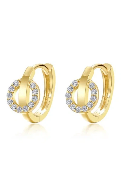 LAFONN LAFONN INTERLOCKING SIMULATED DIAMOND HUGGIE HOOP EARRINGS