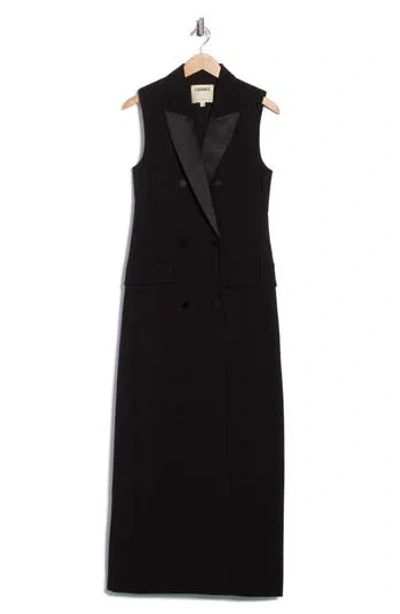L'AGENCE L'AGENCE SLEEVELESS BLAZER MAXI DRESS