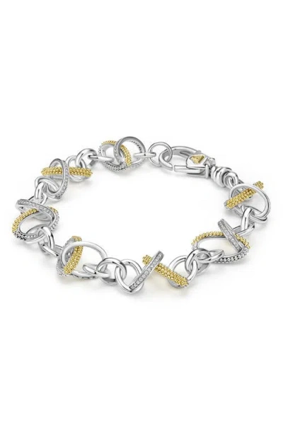 LAGOS LAGOS CAVIAR LUX DIAMOND LINK BRACELET